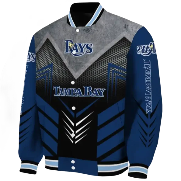 tampa bay rays arrow layer navy black varsity jacket best selling