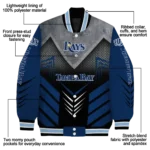tampa bay rays arrow layer navy black varsity jacket best selling
