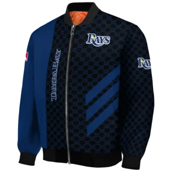 tampa bay rays triple side stripes navy black bomber jacket best selling