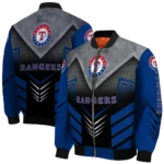 texas rangers arrow layer blue black bomber jacket best selling