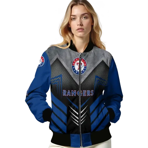 texas rangers arrow layer blue black bomber jacket latest model