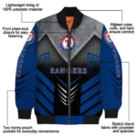 texas rangers arrow layer blue black bomber jacket best selling