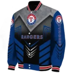 texas rangers arrow layer blue black varsity jacket best selling