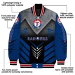 texas rangers arrow layer blue black varsity jacket best selling