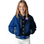 texas rangers triple side stripes blue black varsity jacket best selling