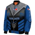 toronto blue jays arrow layer blue black bomber jacket best selling