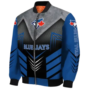 toronto blue jays arrow layer blue black bomber jacket best selling