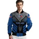 toronto blue jays arrow layer blue black bomber jacket best selling