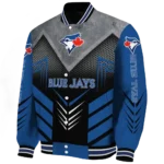 toronto blue jays arrow layer blue black varsity jacket best selling