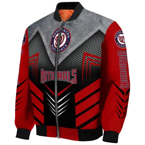 washington nationals arrow layer red black bomber jacket best selling