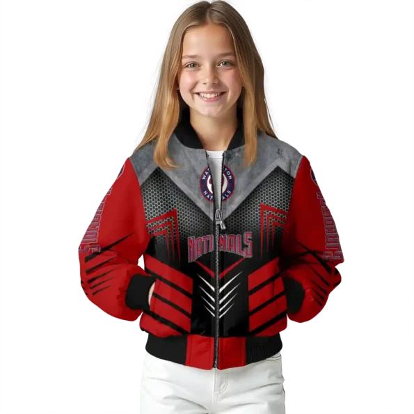 washington nationals arrow layer red black bomber jacket top rated
