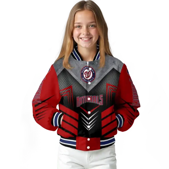 washington nationals arrow layer red black varsity jacket top rated