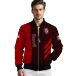 washington nationals triple side stripes red black bomber jacket best selling