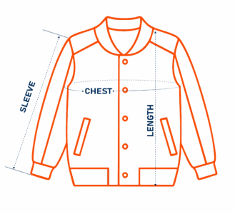 varsity jacket sizing mlb fan merch